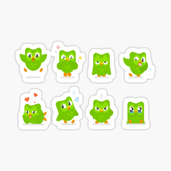 Duolingo süßer Vogel Sticker