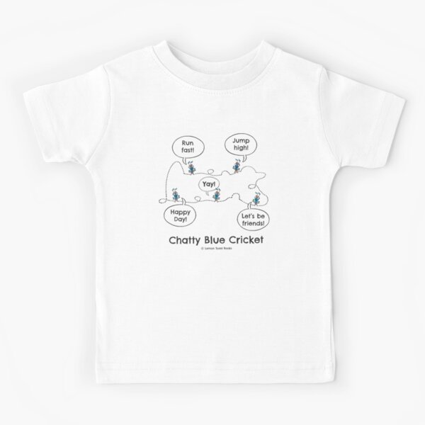 Chatty Blue Cricket Kids T-Shirt