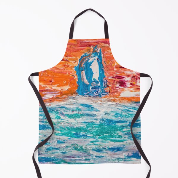 Aperçu de l'œuvre Ahoy - Art abstrait à thème Eau vibrante / Ciel au coucher de soleil créée et vendue par KarenRHarris.