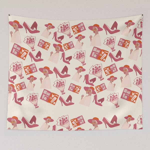 Item preview, Cream women fashionista pattern gift design designed and sold by Michael Schmidt.