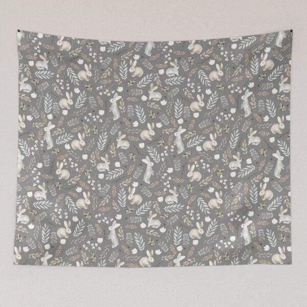 Item preview, Cute rabbits. Vintage pattern designed and sold by JuliaBadeeva.