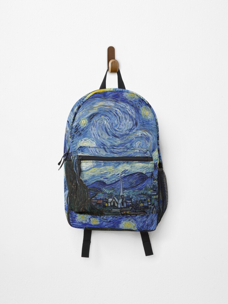 Blue Van Gogh Starry Night Backpack for Girls with