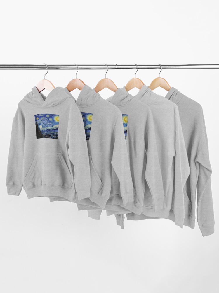 Alternate view of Starry Night - Vincent Van Gogh Kids Pullover Hoodie