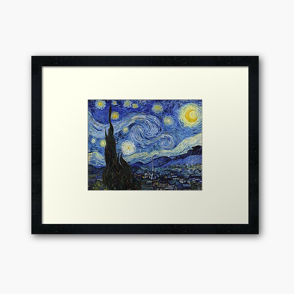 framed starry night van gogh