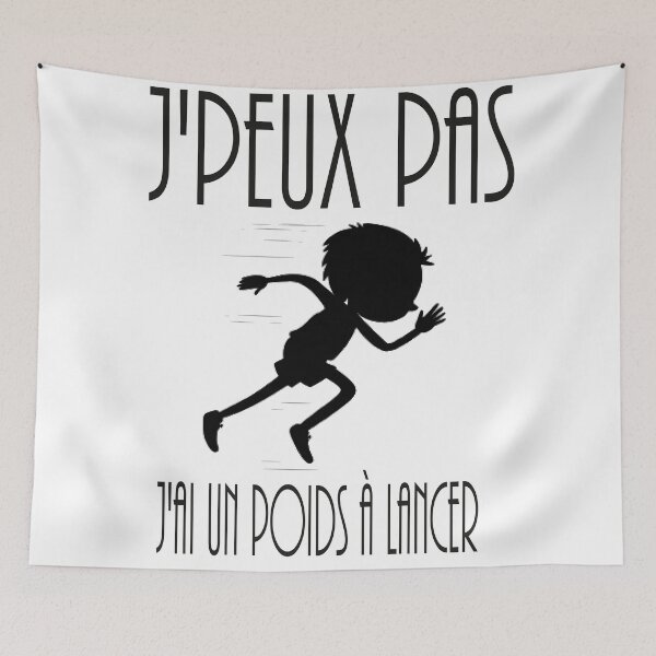 Item preview,  J'peux pas j'ai un Poids à Lancer | T-shirt Femme Bio Humour / Fun / Drôle Collection Pour Athlète designed and sold by myt-shirt.