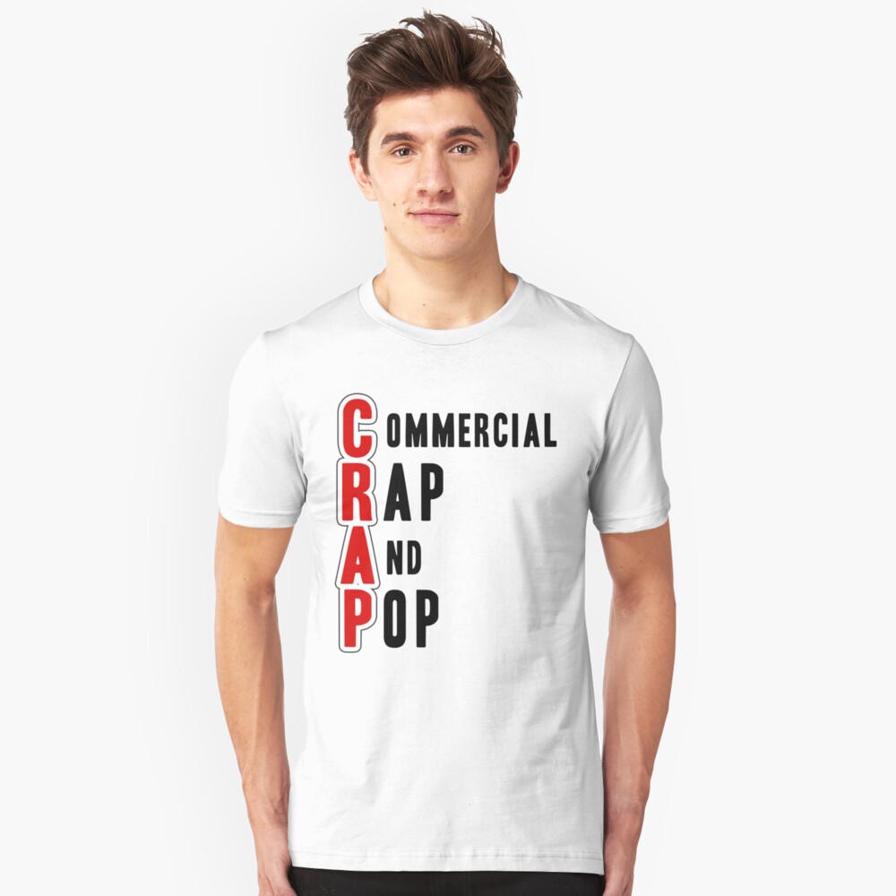 CRAP - Black Slim Fit T-Shirt
