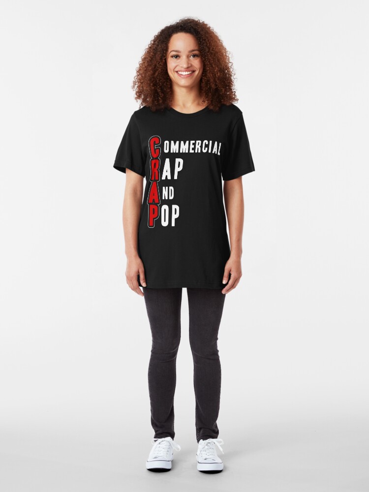 Alternate view of CRAP - White Slim Fit T-Shirt