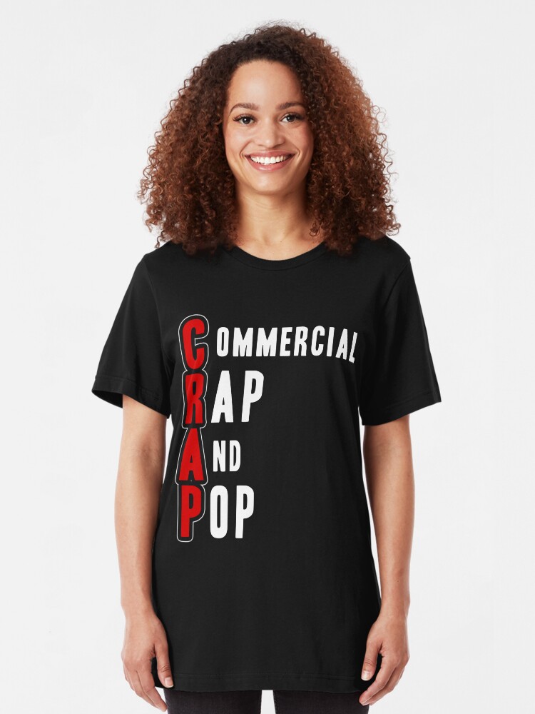Alternate view of CRAP - White Slim Fit T-Shirt