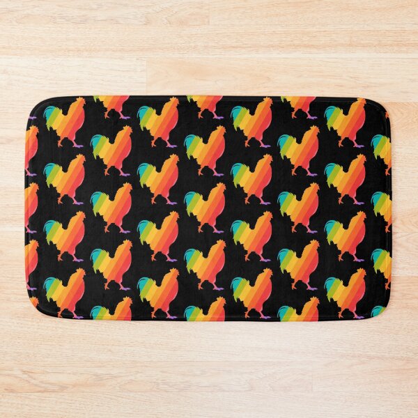 Item preview, Gay Rooster on Black Background designed and sold by ODINDISA.