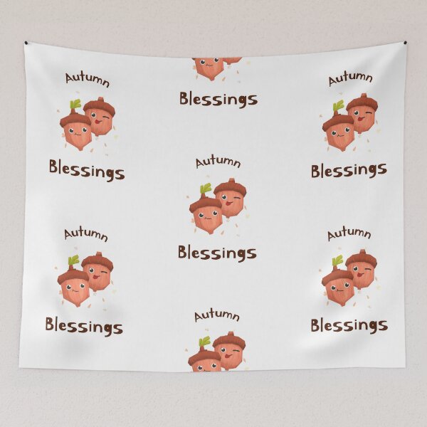 Item preview, Autumn Blessings | Thanksgiving Holiday | Cute Acorn  designed and sold by Ainbowz-Artwork.