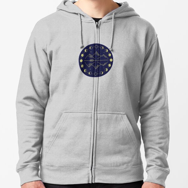 Man & Dog - Nighttime Canoe Ride Zipped Hoodie