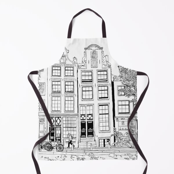 Item preview, Black & White Fine Line Drawing Amsterdam designed and sold by hendrikjan1958.