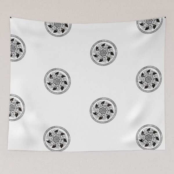 Item preview, Black and White Intricate Circular/ Flower Design designed and sold by WhimsyDistrict.