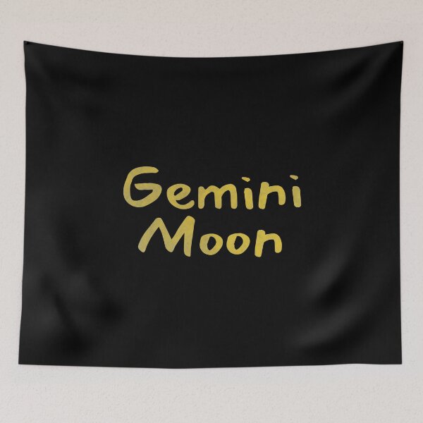 Item preview, Gemini Moon Text Yellow designed and sold by leomooncreates.