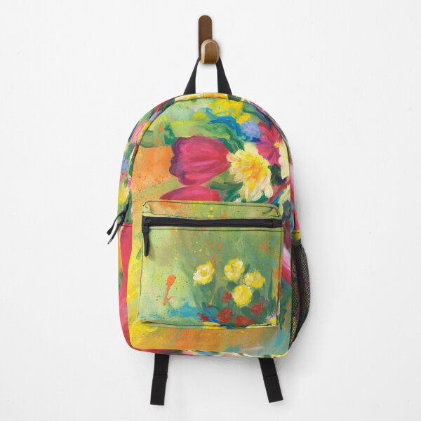 Item preview, Colorful Flower Explosion in Pink Water Pail Print designed and sold by LindaZArtist.