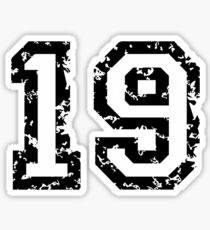 Number 19: Stickers | Redbubble