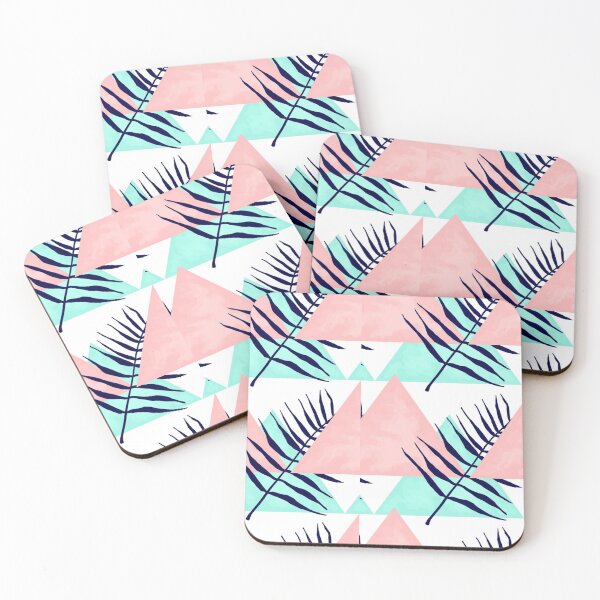 Item preview, Pink and Mint Triangle Patterns  designed and sold by JosAwestuff.