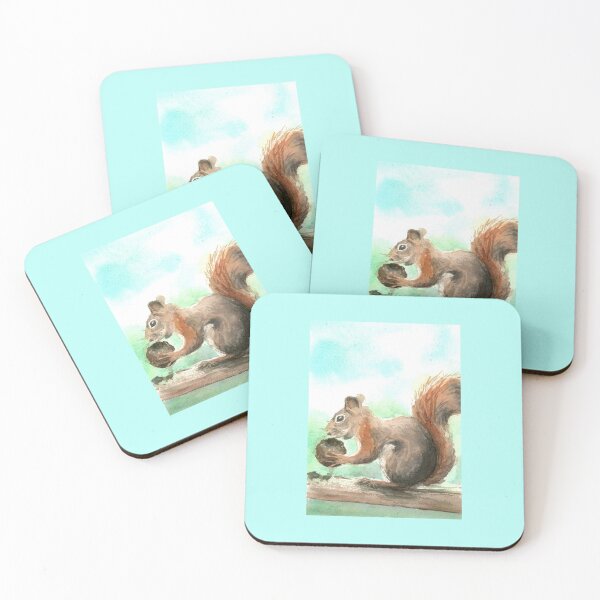 Item preview, Squirrel on the tree biting a walnut designed and sold by gloriaC CREATE.