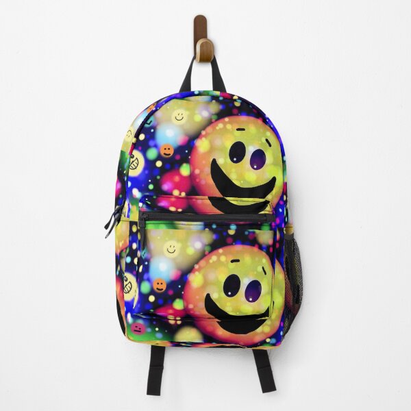 Item preview, Nightclub emoji cartoon smiley face colourful rainbow colours designed and sold by Julieford.