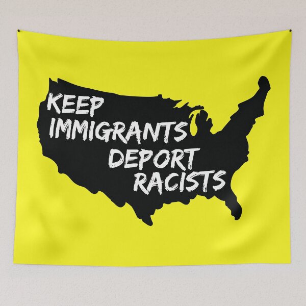 Item preview, keep the immigrants deport the racists designed and sold by Zaibo.