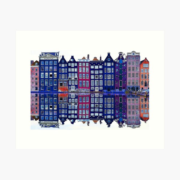 Colorful Houses of Amsterdam Art Print