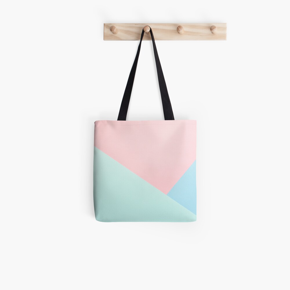 Pastel Color Block Tote Bag