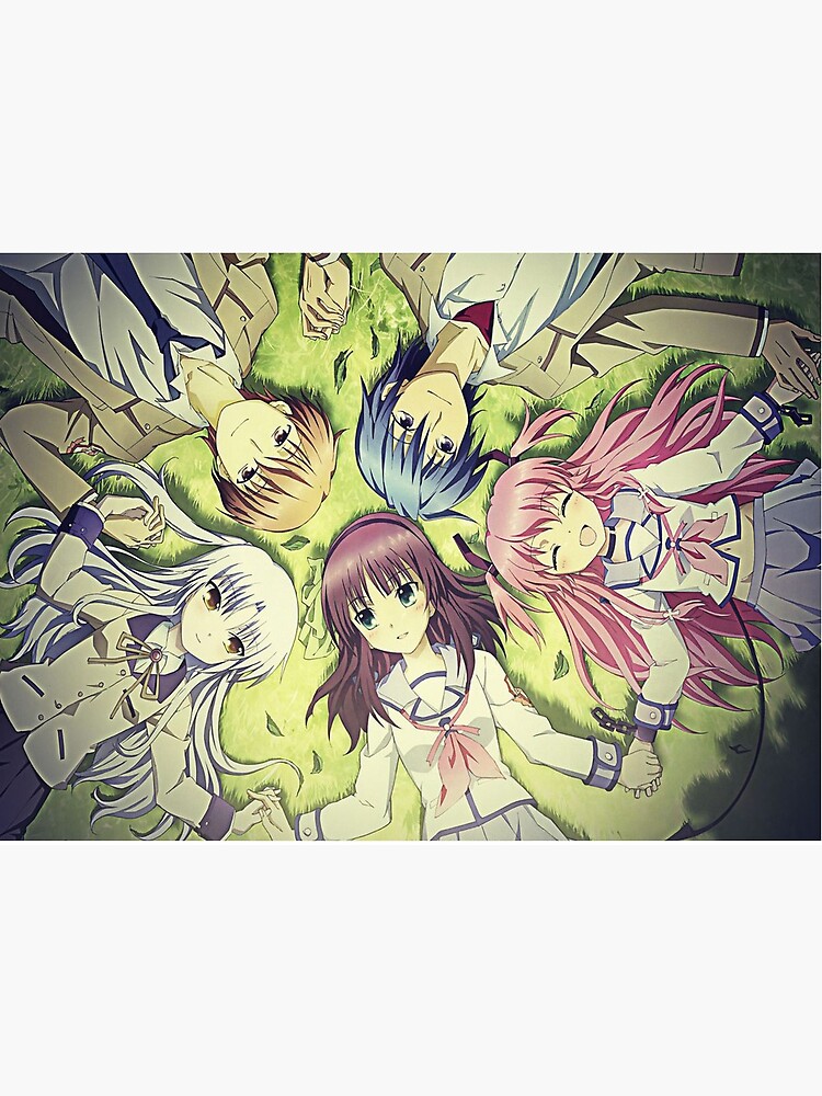 Angel Beats Character 14 Art Board Print By Angelbeatsjdm Redbubble