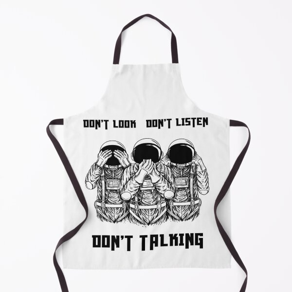 Item preview, Astronaut Don't Look Don't Listen Don't Talking Line Art designed and sold by JTS STORE.