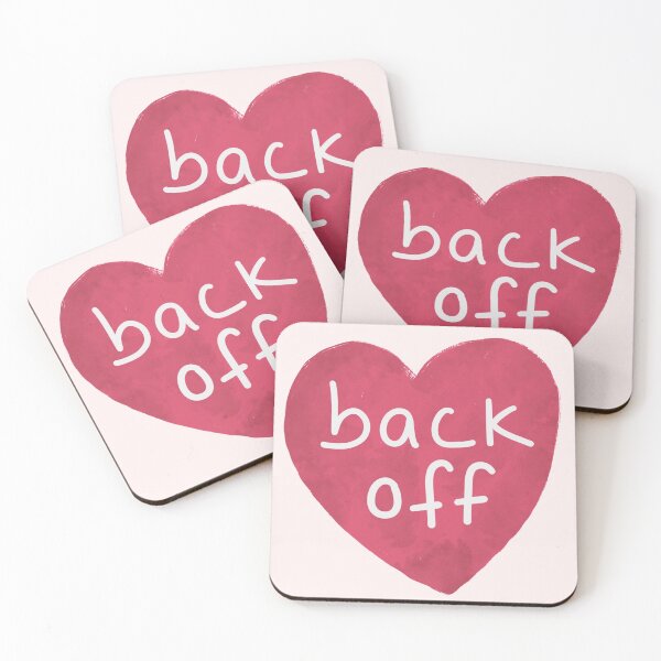 Item preview, Back Off In a Heart, Sarcasm Quote designed and sold by ravenmandyshop.