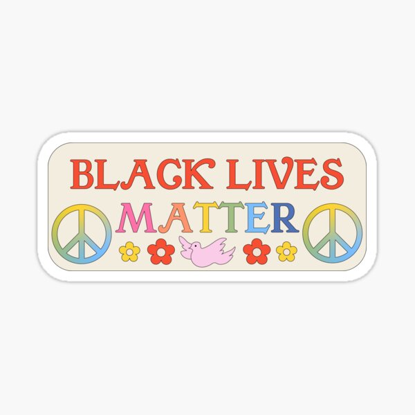 Item preview, BLACK LIVES MATTER retro hippie illustration designed and sold by Ava May.