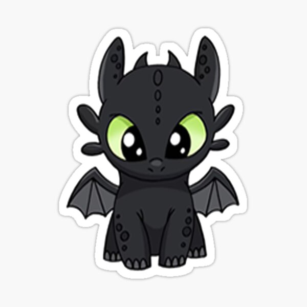 BABY TOOTHLESS DRAGON Graphic Die Cut decal sticker Car Truck Boat Window 6" 