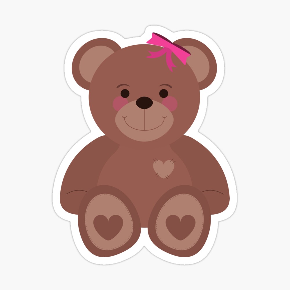 teddy bear with pink bow