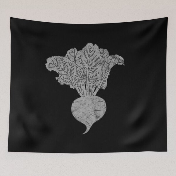 Item preview, Distressed Beet Farmer - B&W Beetroot Veggie - Nutritionist designed and sold by DeWinnes.