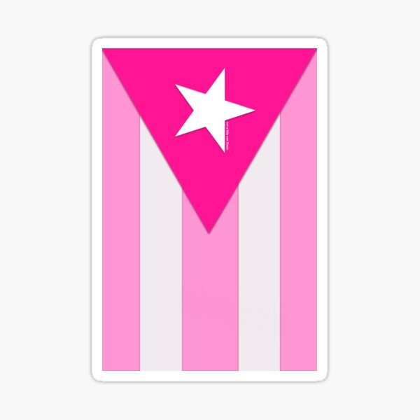 Pink Puerto Rico Flag Sticker