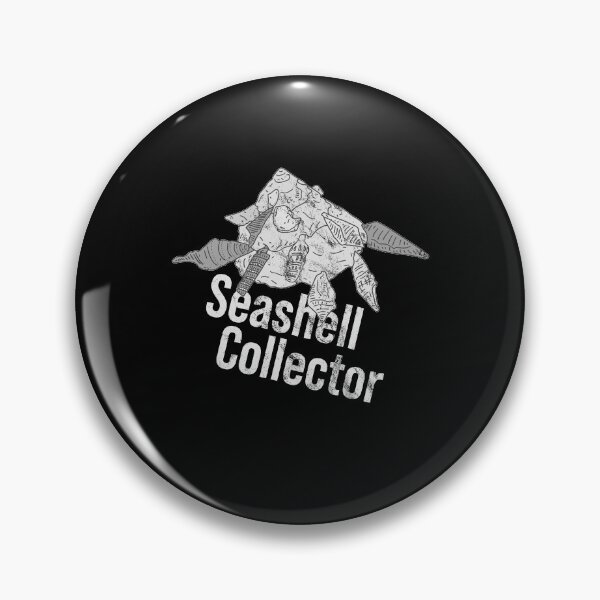 Item preview, Distressed Seashell Collector Text - B&W Carrier Shell designed and sold by DeWinnes.