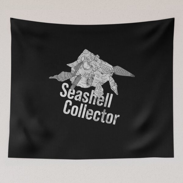 Item preview, Distressed Seashell Collector Text - B&W Carrier Shell designed and sold by DeWinnes.