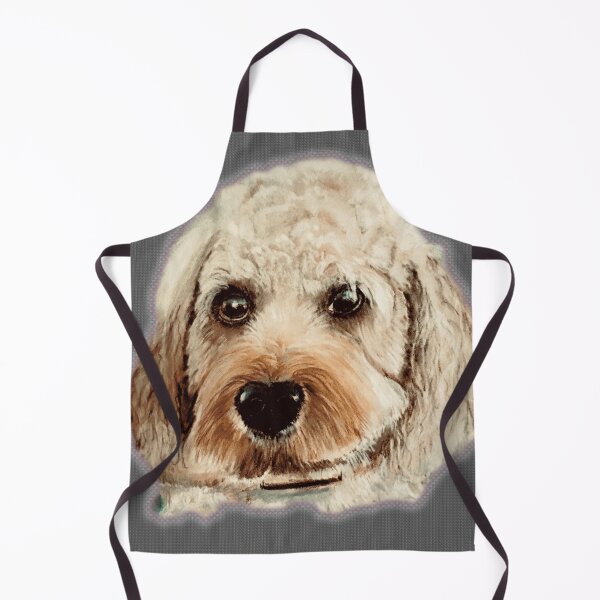 Item preview, Cavapoo dog hand painted artwork, on grey background designed and sold by Jennifer Morcom.
