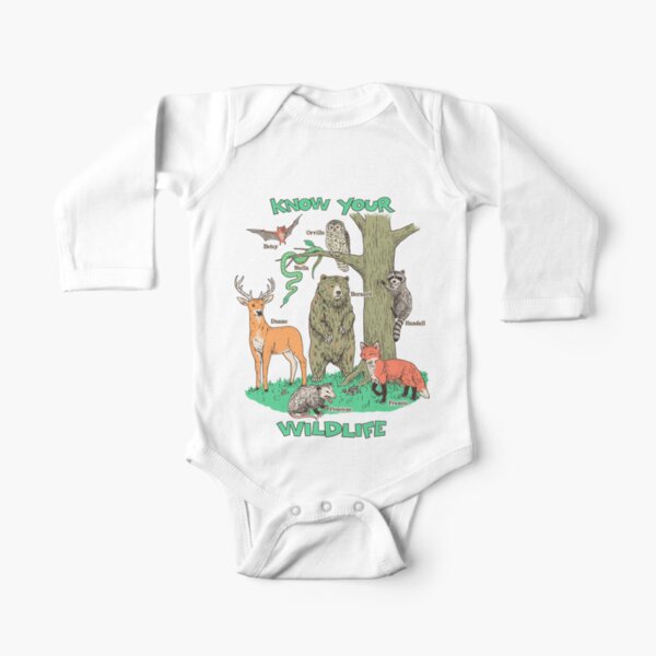 Know Your Wildlife Long Sleeve Baby One-Piece