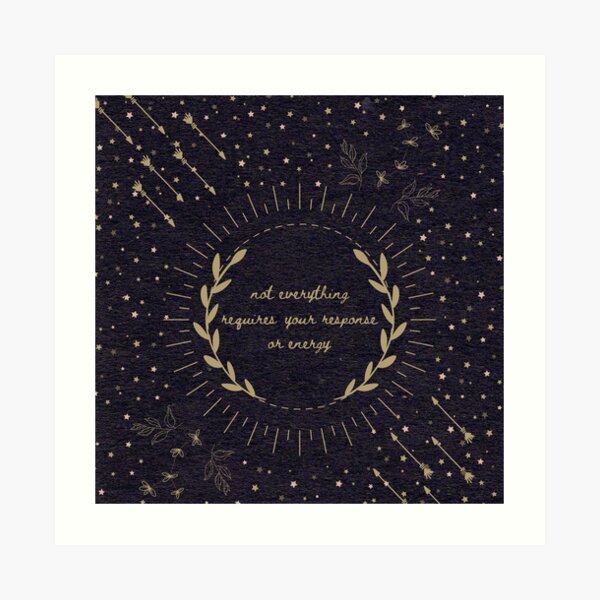 Protect your energy Art Print