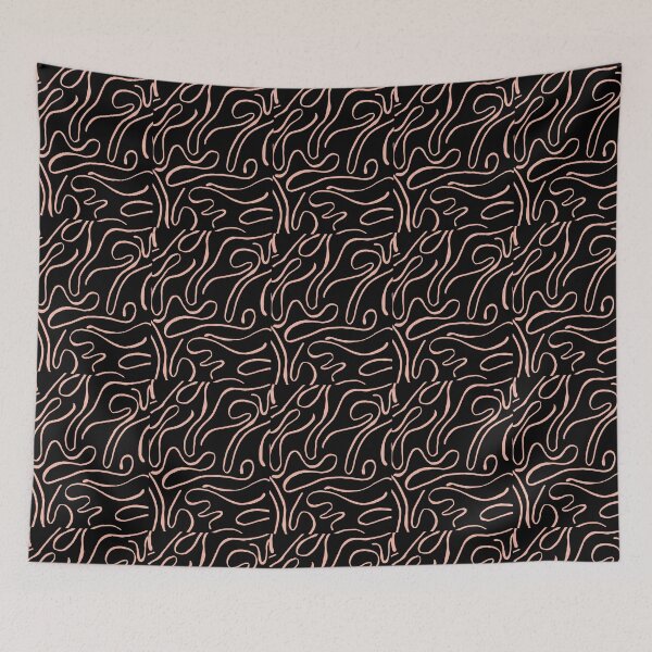 Item preview, Black and light pink random lines pattern gift design designed and sold by Michael Schmidt.