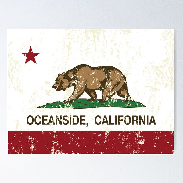 Item preview, Oceanside California Republic Flag Distressed  designed and sold by NorCal.