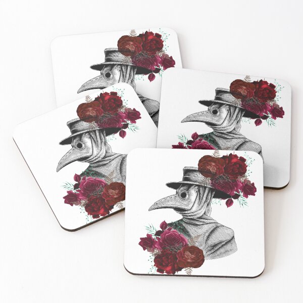 Item preview, Vintage Plague Doctor and Roses  designed and sold by jpjournals.