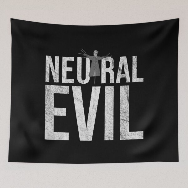 Item preview, Distressed Neutral Evil - B&W Scarecrow Text - Roleplaying designed and sold by DeWinnes.