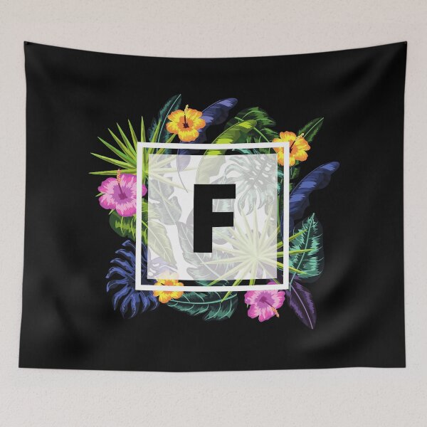 Item preview, Floral Tropical Letter F designed and sold by LamV.
