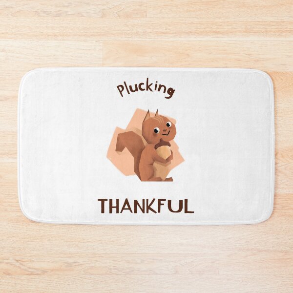Item preview, Plucking Thankful | Thanksgiving Holiday | Cute Squirrel Cartoon | Autumn Harvest  designed and sold by Ainbowz-Artwork.