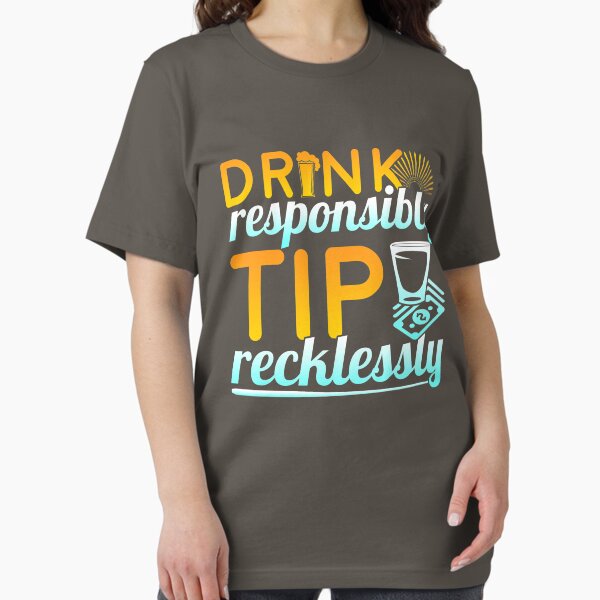 Item preview, Drink Responsibly Bartender Barmaid Cocktail designed and sold by DamnGoodDesign.