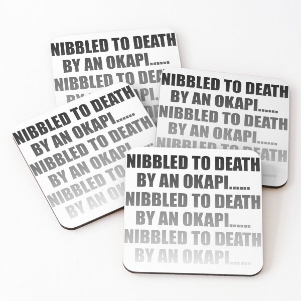 Item preview, Nibbled To Death By An Okapi (Black Fade) designed and sold by Punk 'n Stuff.