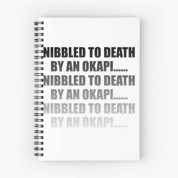 Item preview, Nibbled To Death By An Okapi (Black Fade) designed and sold by Punk 'n Stuff.