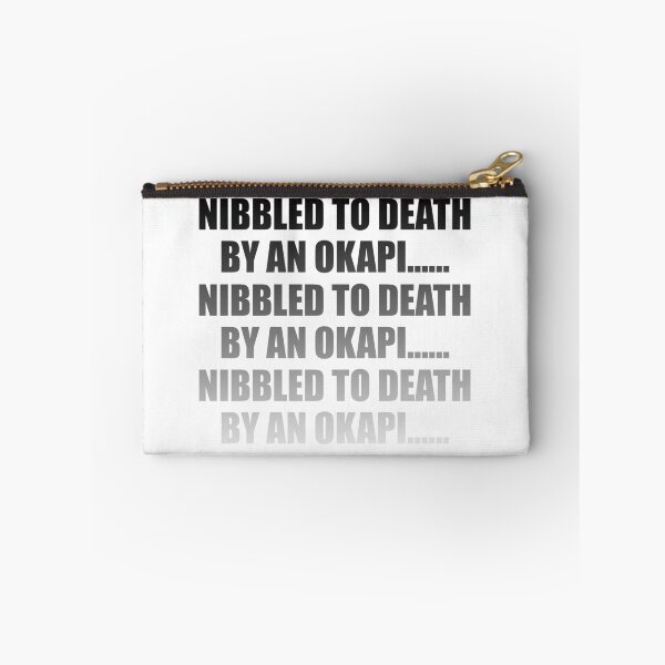 Item preview, Nibbled To Death By An Okapi (Black Fade) designed and sold by Punk 'n Stuff.