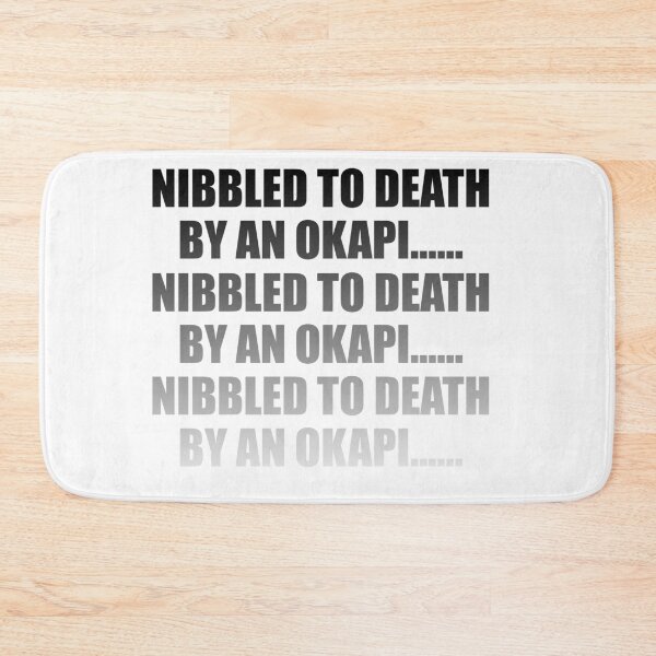 Item preview, Nibbled To Death By An Okapi (Black Fade) designed and sold by Punk 'n Stuff.